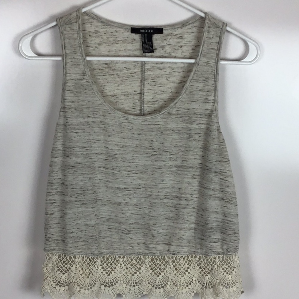 Forever 21, 10 top with crocheted lace.